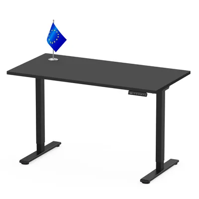 Produktbild von FLEXISPOT Höhenverstellbarer Schreibtisch  EU Einteilige Tischplatte160x80 cm-mit 2 starken Motoren-Stabiler Schreibtisch Höhenverstellbar Elektrisch-Standing Desk mit Memory-Funktion(schwarz)