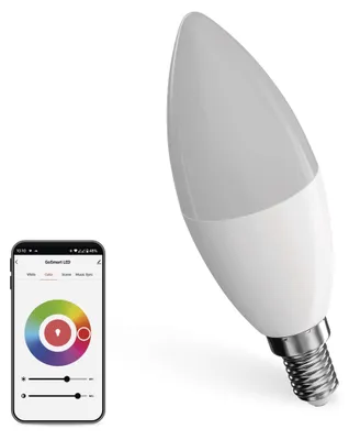 LED Lampe GoSmart Candle / E14 / 4,8 W (40 W) / 470 lm / RGB / dimmbar / Zigbee
