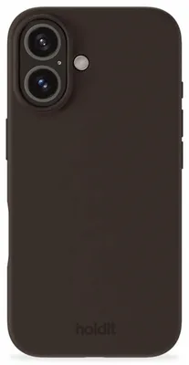 Image de Étui en silicone Holdit pour Apple iPhone 16 - Couleur chocolat