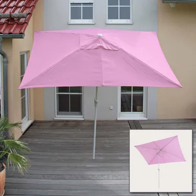 Image de Parasol N23, parasol de jardin, 2x3m rectangulaire inclinable, polyester/alu 4,5kg protection UV 50+ ~ lilas