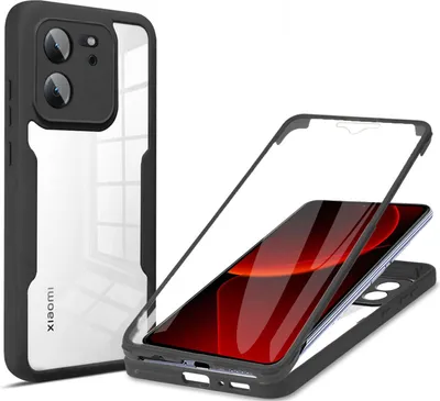 Produktbild von 360° Grad Hülle Xiaomi 13T / 13T Pro Handyhülle mit Integriertem Displayschutz Schwarz