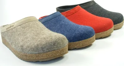 Produktbild von Haflinger Schuhe Damen Hausschuhe Pantoffeln Wolle Grizzly Torben 713001, Größe:43 EU, Farbe:Rot
