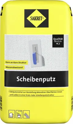 Produktbild von SAKRET Scheibenputz 25 kg Sack weiß Körnung: 3 mm