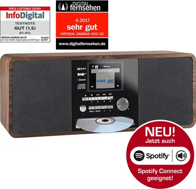Produktbild von REHAU IMPERIAL DABMAN i200 CD, Digital, DAB+, FM, UKW, Spieler, CD, 20 W, 7,62 cm (3")