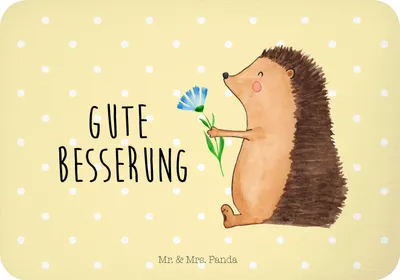 Produktbild von Mr. & Mrs. Panda magnet Igel Blumen - Gelb Pastell - Geschenk, Notizhalter, Krankenhaus, Krankheit, Besuch, Lustige Sprüche, tafelmagnet, Kühlschrankmagnet, zettelhalter