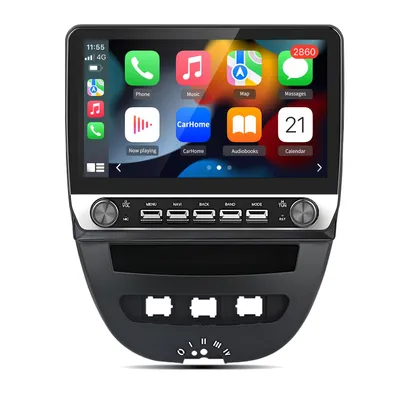 Produktbild von 10.1 Zoll Android 15 Plug & Play Autoradio Carplay 2+64GB Für Toyota Aygo Peugeot 107 Citroen C1 GPS Navi BT WIFI FM SWC DAB+ RDS DSP 2DIN USB