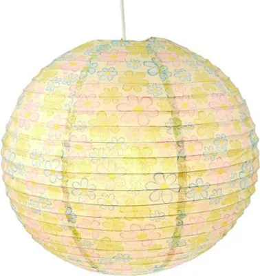 Zdjęcie produktu dla Niermann Leuchten lampa wisząca papierowy balon kolorowe kwiaty - Wymiary: 40 cm x 40 cm x 40 cm - Kolor: wielokolorowy; 107