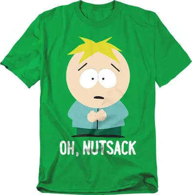 Image de South Park - T-shirt Homme/Femme unie "Oh Nutsack" TV20697 (L) (Vert irlandais)