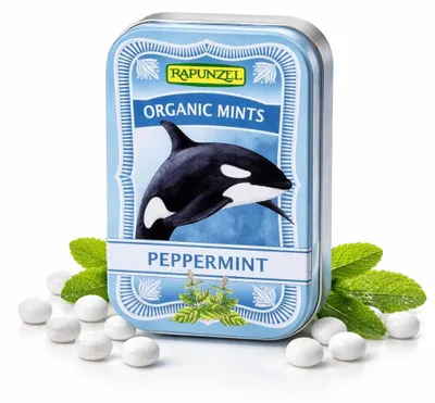 Produktbild von Rapunzel 1432910, Snack mixes, Pfefferminz, 50 g, 1692 kJ, 398 kcal, 99,5 g