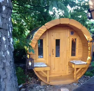 Immagine prodotto di Sauna a barile Sauna a terrazza Sauna a barile da giardino 4,5 m