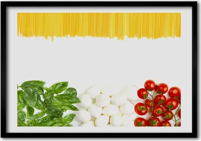 Produktbild von Bild - Bilderrahmen - 100 cm x 70 cm - MDF - Rahmen - Foto - Wandkunst Italienische Flagge