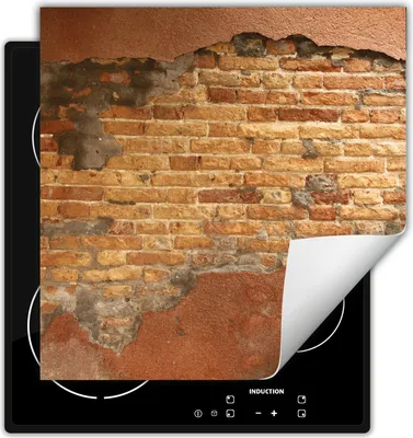 Produktbild von DarHaus Herdabdeckplatte 50x52 cm Anti Rutsch Matte Aufrollbar, Ziegelstein alt