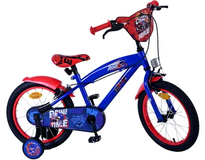 Produktbild von Turbo Crew Kinderfahrrad - für Jungen - 16 Zoll - Blau und Rot - Mit zwei Handbremsen