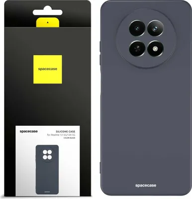Immagine prodotto di Custodia in silicone SPACECASE Custodia in silicone per Realme 12 5G/12X 5G Nero