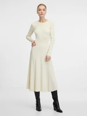 Produktbild von Orsay Cremefarbenes Midikleid für Damen 1000930A00109__XS