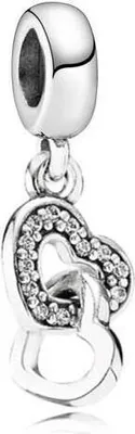 Produktbild von PANDACHARMS Dein Herz immer bei mir Charm Anhänger, 925er Sterling Silber, passt zu Pandora