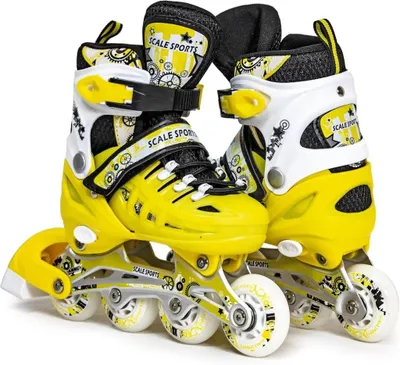 Produktbild von Verstellbare Inline-Skates in Rosa mit leuchtenden Rollen