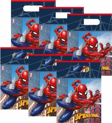 Immagine prodotto di Sacchetti per feste Marvel SPIDER-MAN 6 pezzi, 17x30cm, Procos