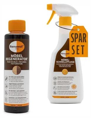 Produktbild von Renuwell Möbel Schnellpflege 500 ml - Möbel-Regenerator 500 ml Spar-Set