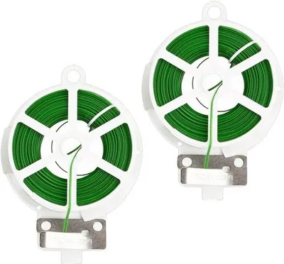 Immagine prodotto di Filo verde flessibile per giardinaggio – 2 rotoli di filo per piante, supporto per il giardino e progetti creativi per la casa e l'ufficio