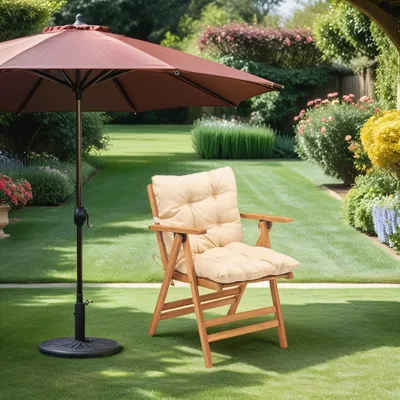 Produktbild von Skye Decor, Hochwertiger Gartenstuhl aus 100% Buchenholz, ohne Lack, mit wasserbasierter Holzschutzfarbe | Größe: 45 x 89 x 47 cm | Natürliche und cremige Farben, ideal für den Außenbereich.