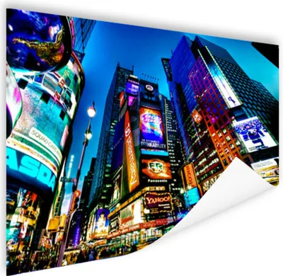 Produktbild von MuchoWow® Poster New York - Nacht - USA 120x80 cm - Bilder