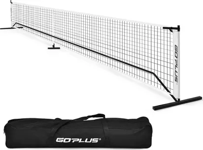 Produktbild von GOPLUS Pickleball-Netz targbar, Volleyballnetz 670 cm mit Metallrahmen, Polyester Netz, Tragetasche,Tennisnetz, Badmintonnetz für Turnhallen,Garten