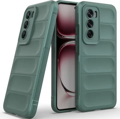Produktbild von Handyhülle für Oppo Reno12 Pro Weich TPU Silikon Stossfest Anti-rutsch Hülle Grün