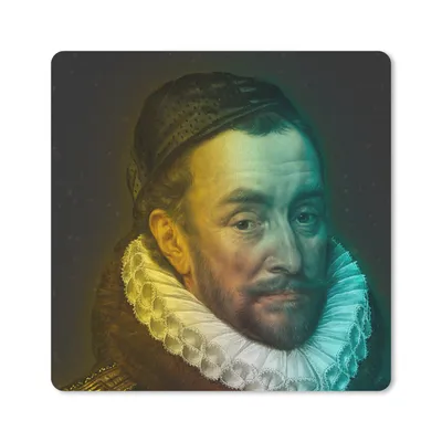 Produktbild von MuchoWow® Mauspad Mousepad Wilhelm von Oranien - Kunst - Gemälde 20x20 cm - Mousepads - Maus Mat - Pad - Mausunterlage - Desk Mat - Bureauartikeln