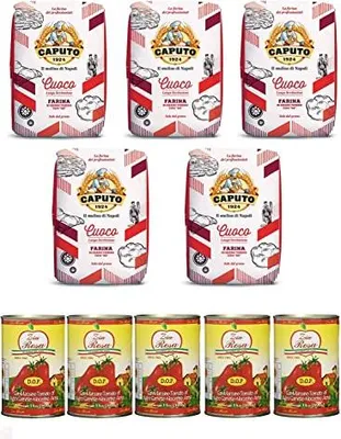 Produktbild von Testpaket Caputo Cuoco Pizzamehl Mehl ( 5 x 1Kg ) + 5x Zia Rosa DOP Pomodoro San Marzano Tomate aus Kampanien Dose von 400g