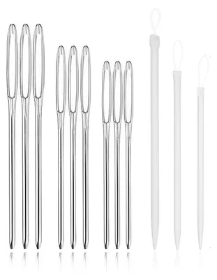 Produktbild von Nähnadel Set 12 Stück Große Augen Wollnadel Stopfnadel für Handnähen Leder Handwerk