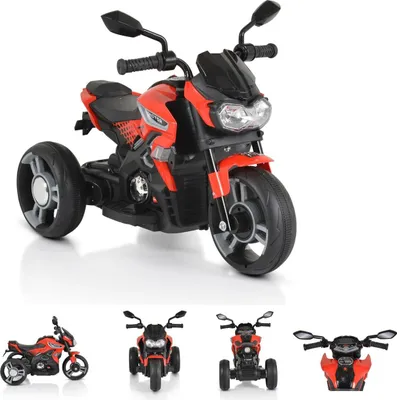 Obrázok produktu pre Moni detská elektrická motorka Colombo svetlomet, dva motory, MP3, do 7 km/h červená