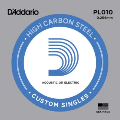 Image de D'Addario PL010 - acier lisse .010