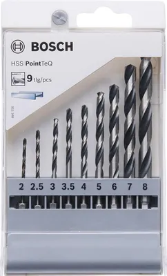 Produktbild von HSS PointTeQ Sechskantbohrer-Set, 9-tlg., 2-8 mm
