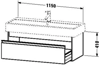 Produktbild von Duravit Duravit Waschtischunterbau KETHO 440x1150x410mm we ma