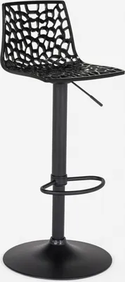 Image de Tabouret de bar - Polypropylène - Pied noir - Noir - CLARK