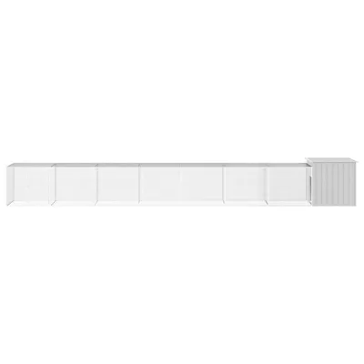 Produktbild von vidaXL Hühnerkäfig Grau 700x91x100 cm Verzinkter Stahl