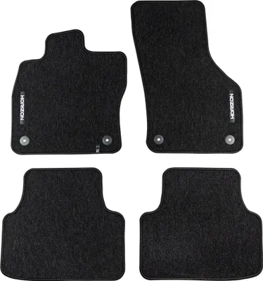 Image de Tapis de Sol de Voiture pour Skoda Octavia IV 2019-2025 Velours Noir 4Pcs