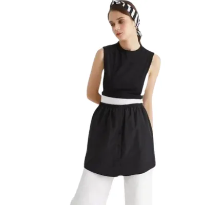 Obrázek produktu pro Mirach Textile Černý prodlužovač trička pro ženy s knoflíky, S/M