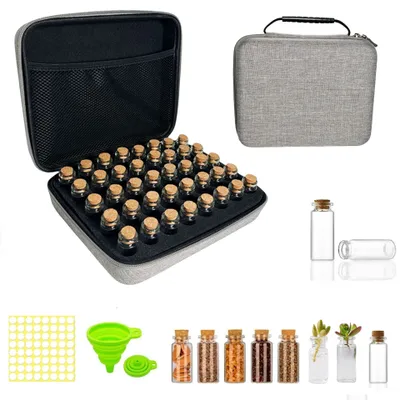 Produktbild von Tragbare Aufbewahrungsbox mit 40 Fächern – ideal zur Aufbewahrung von Saatgut, Diamantmalerei-Zubehör, ätherischen Ölen und Bastelmaterialien.