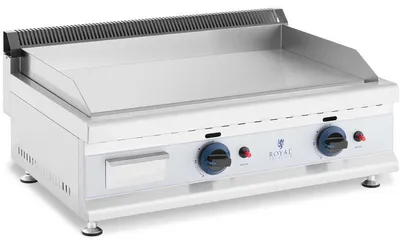 Imagen del producto de Barbacoa a gas - Cocina exterior - Estufa de camping - Acero inoxidable - 74,5 x 40 cm, doble placa