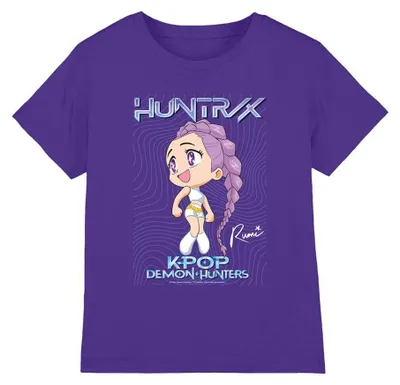 Productafbeelding van K-Pop Demon Hunters - "Huntrix" T-shirt voor kinderen, model TV42385 (maat 152-158) (paars)