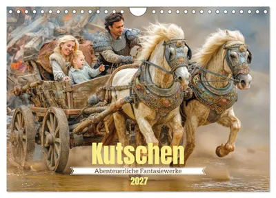 Produktbild von Kutschen - Abenteuerliche Fantasiewerke (Wandkalender 2027 DIN A4 quer), CALVENDO Monatskalender