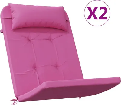 Produktbild von vidaXL Adirondack-Auflagen 2 Stk. Rosa Oxford-Gewebe