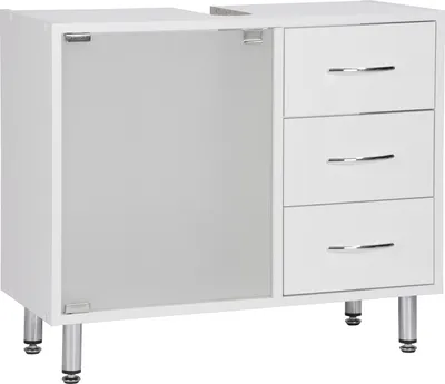 Produktbild von Waschbeckenunterschrank Badschrank Unterschrank Schrank Badmöbel "Lancaster I" Weiß
