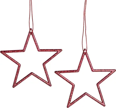 Produktbild von Dekorative Weihnachtssterne zum Aufhängen für festliche Dekoration, 40 Stück