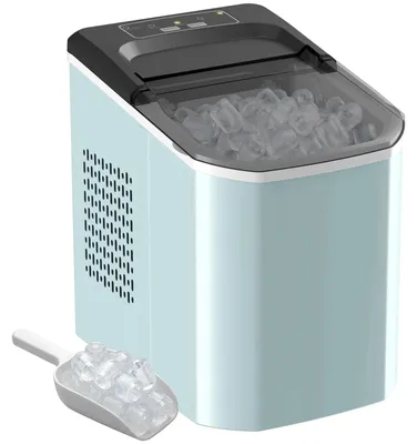 Produktbild von Eiswürfelmaschine Tischgerät - Selbstreinigend - 12 kg/24 h - 9 Eiswürfel in 7 Min - Blau