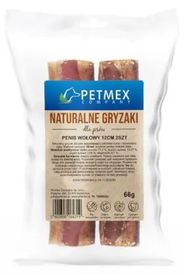 Zdjęcie produktu dla Przysmak PETMEX Penis wołowy cięty 12cm 2szt