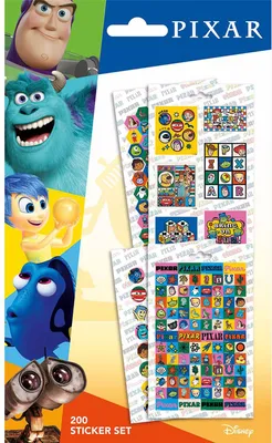 Immagine prodotto di 200 set di adesivi - Set di adesivi - Pixar - Collezione di personaggi