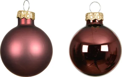 Produktbild von Weihnachtskugeln Glas 3,5cm 16 Stück - Kastanienbraun
